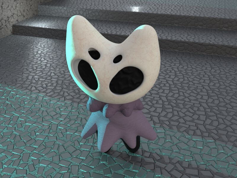 3d render of a hollow knight fanart